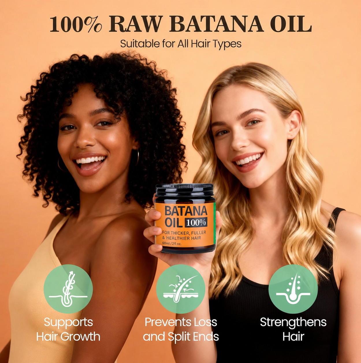 Buy 1 Get 1 Free🔥Batana Oil for Hair Growth,Raw Organic Batana Mask from Honduras🌱
